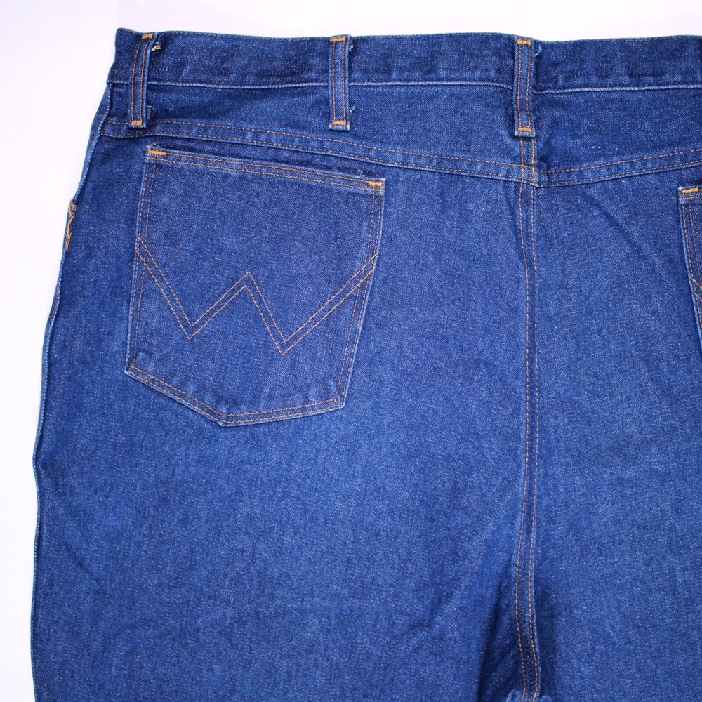 Vintage 70s-80s Wrangler Brand Jeans‎ Mens 44 Blue Regular Classic-41.5x24.5 - Picture 14 of 16